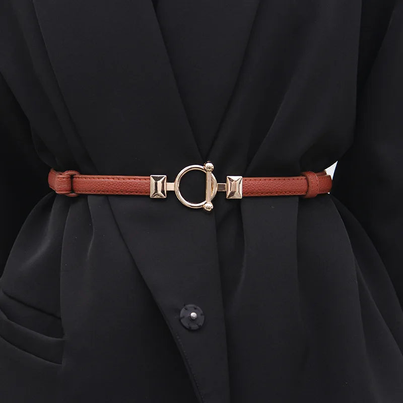 Milla | Leren Taille Riem met Verstelbare Gesp - Elegante Jurk Riem
