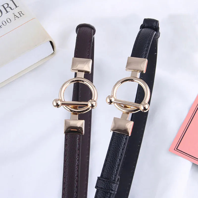 Milla | Leren Taille Riem met Verstelbare Gesp - Elegante Jurk Riem