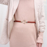 Milla | Leren Taille Riem met Verstelbare Gesp - Elegante Jurk Riem