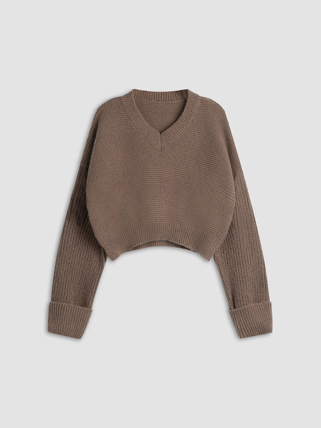 Molly | Dames trui met V-hals en cropped fit