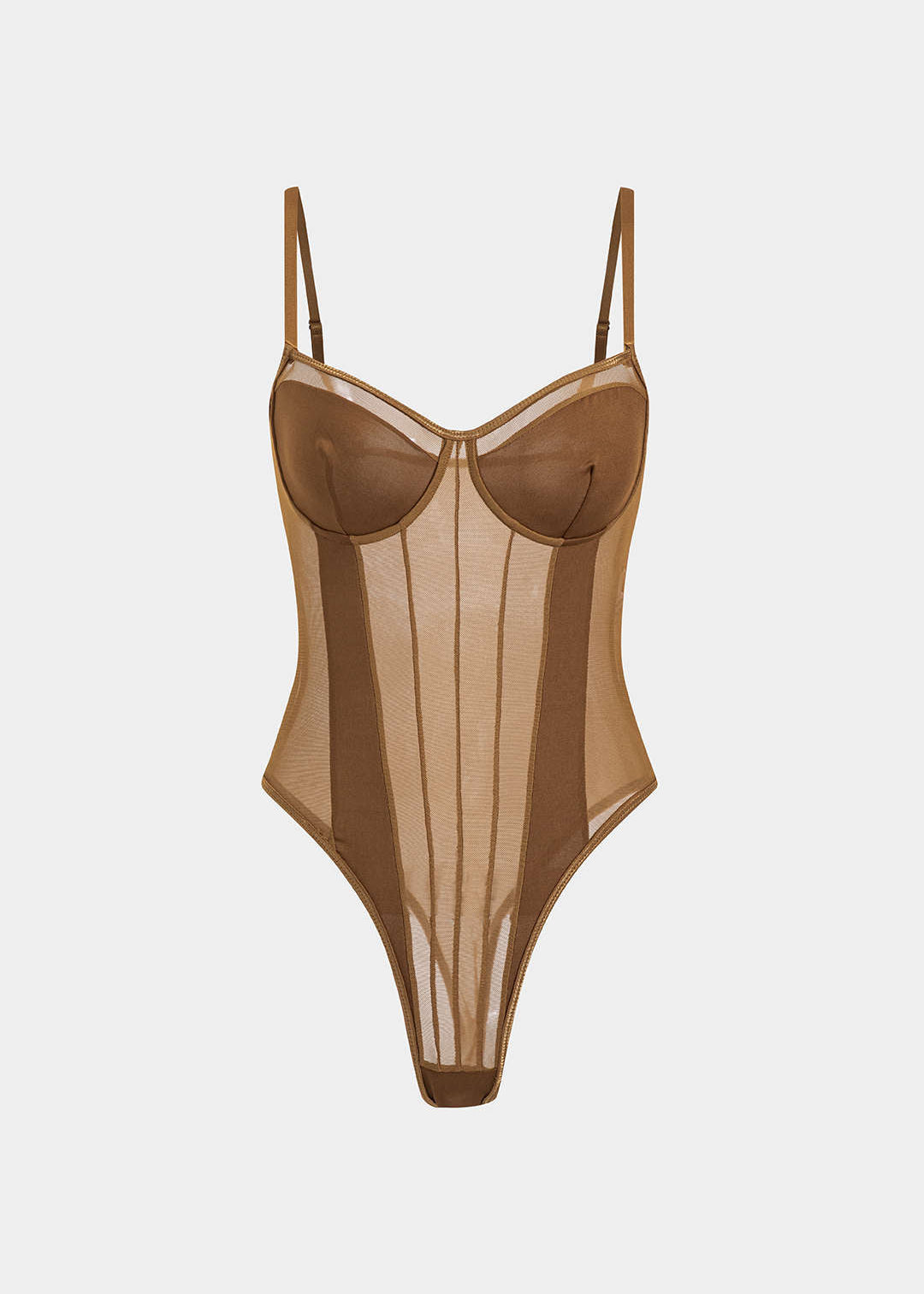 Rivole | Bodysuit - Mesh en Patchwork, Elegant Silhouet