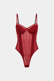 Rivole | Bodysuit - Mesh en Patchwork, Elegant Silhouet
