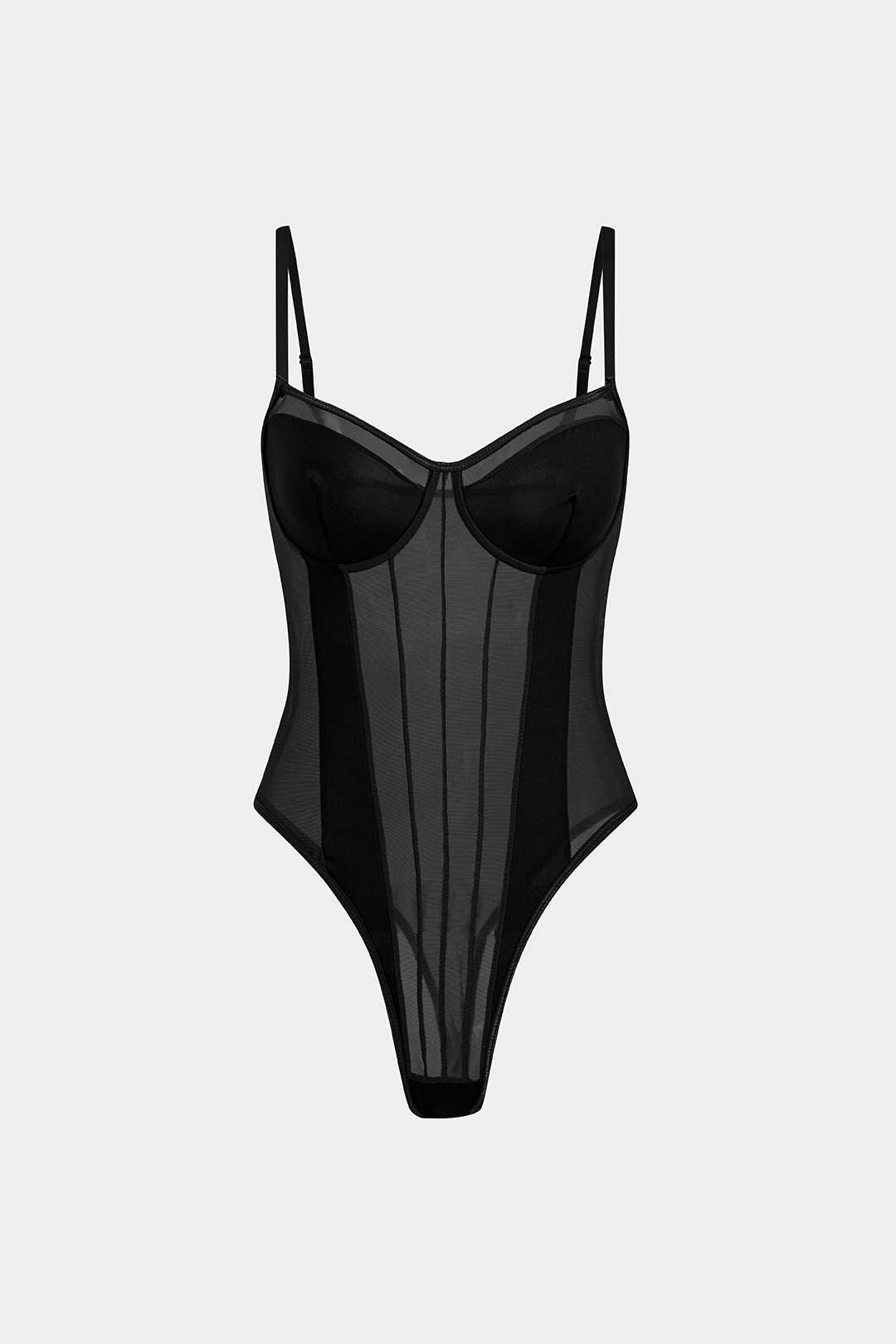 Rivole | Bodysuit - Mesh en Patchwork, Elegant Silhouet