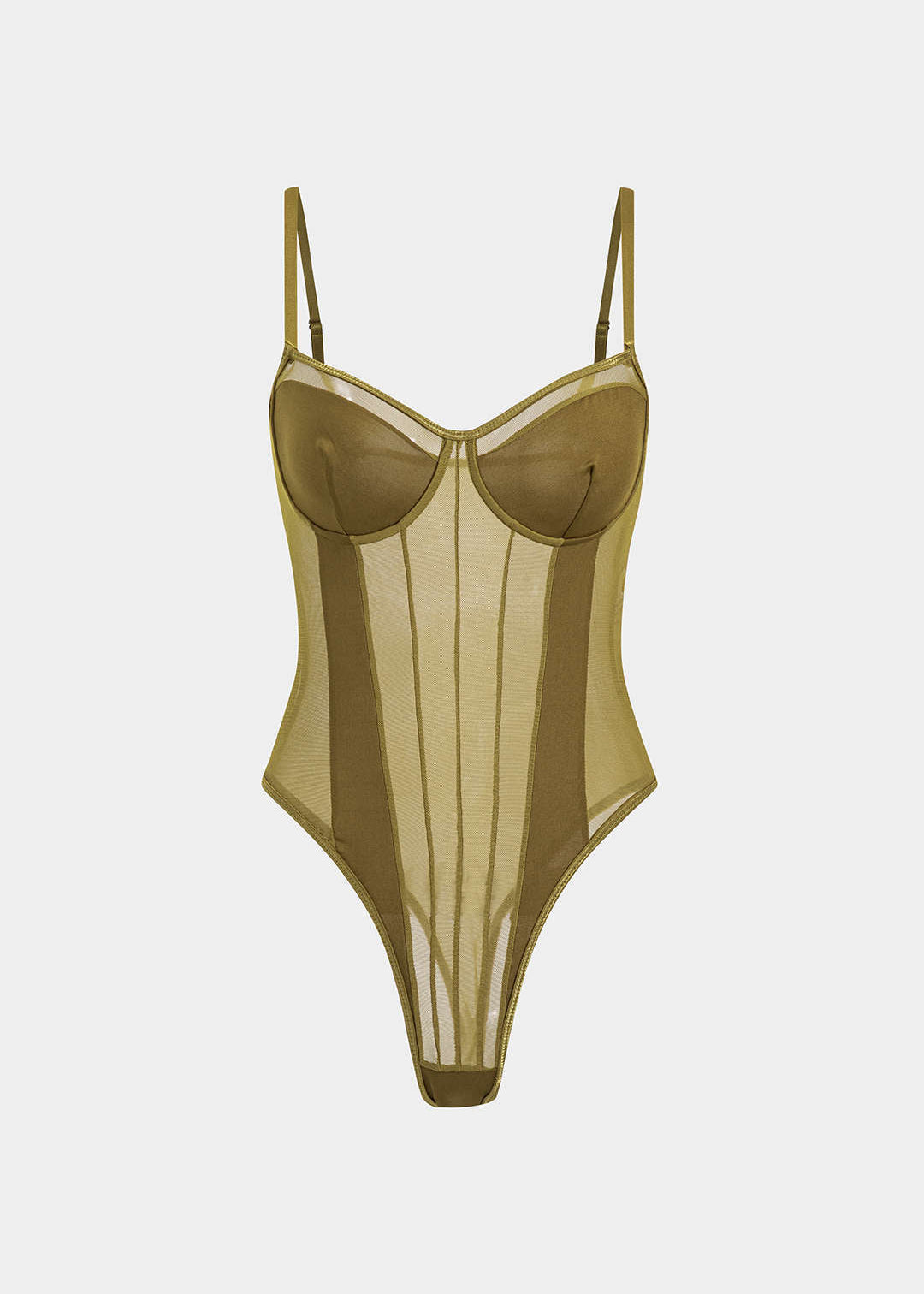 Rivole | Bodysuit - Mesh en Patchwork, Elegant Silhouet