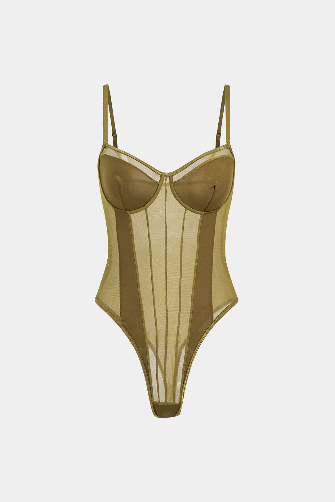 Rivole | Bodysuit - Mesh en Patchwork, Elegant Silhouet