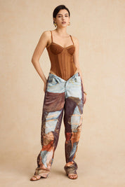 Rivole | Bodysuit - Mesh en Patchwork, Elegant Silhouet