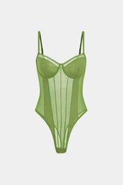 Rivole | Bodysuit - Mesh en Patchwork, Elegant Silhouet