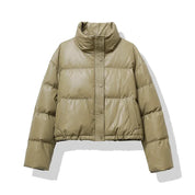 Cropped Pufferjack Dames - Trendy Urban Look