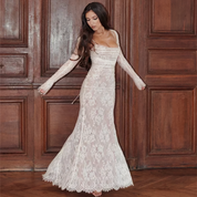 Marika | Kanten Maxi Jurk - Elegante Party Dress, Chique en Verfijnd