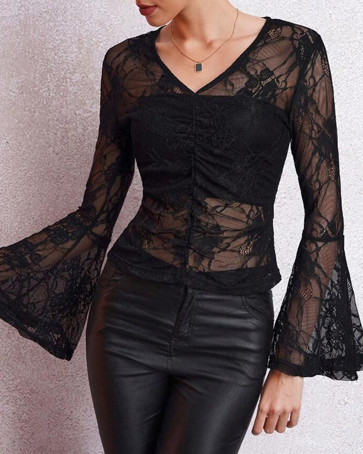 Marley | Dames blouse met V-hals mouwen