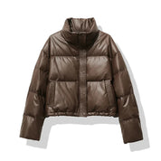 Mira | Dames Winterjas - Trendy Cropped Pufferjack met Hoge Kraag