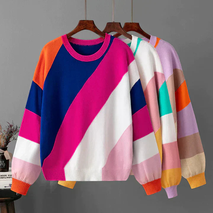 Ellianna | Dames bovenkleding trui met streeppatroon lange mouwen