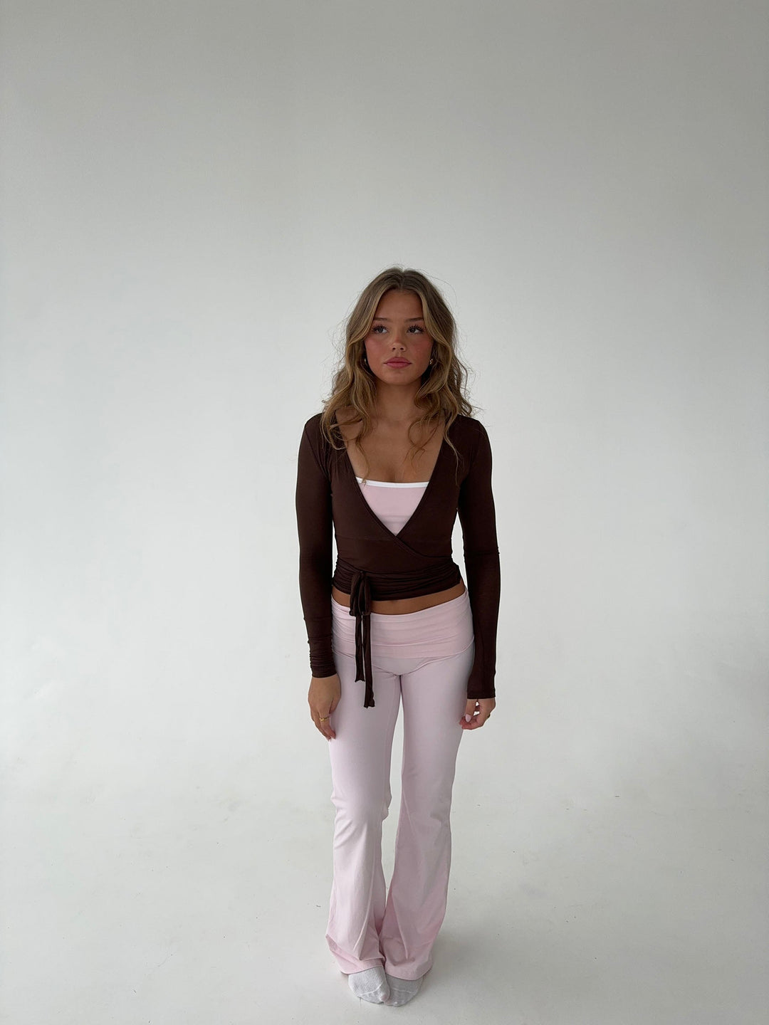 Kali | Dames top met wikkelmodel lange mouwen