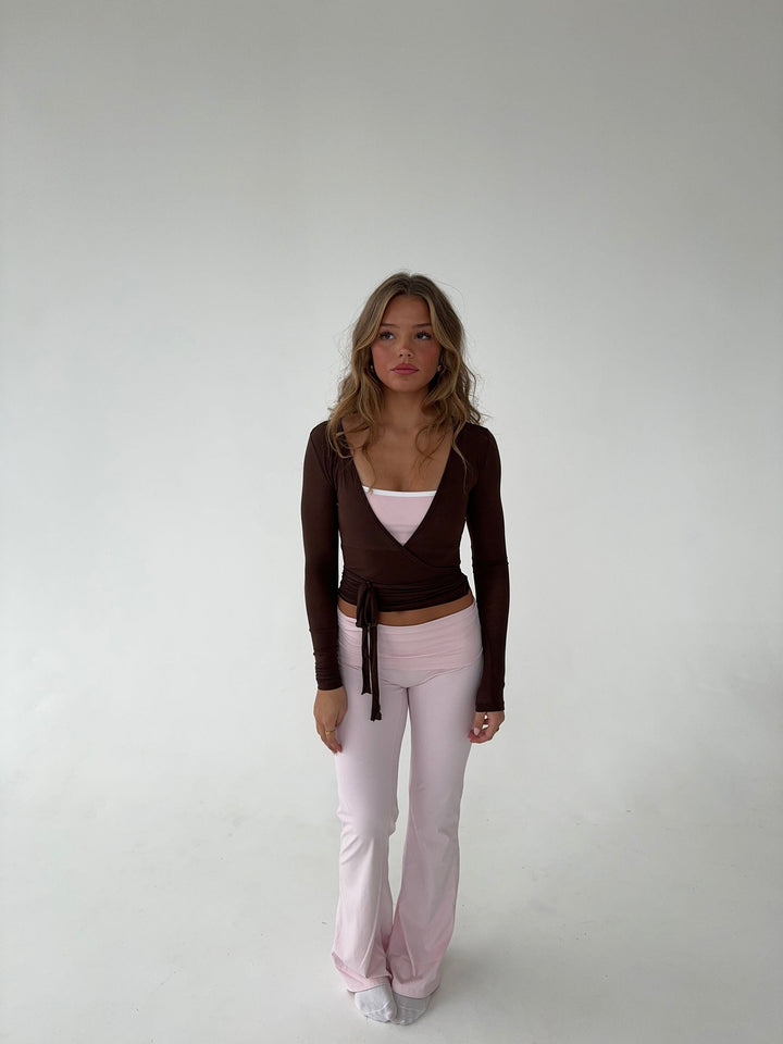 Kali | Dames top met wikkelmodel lange mouwen
