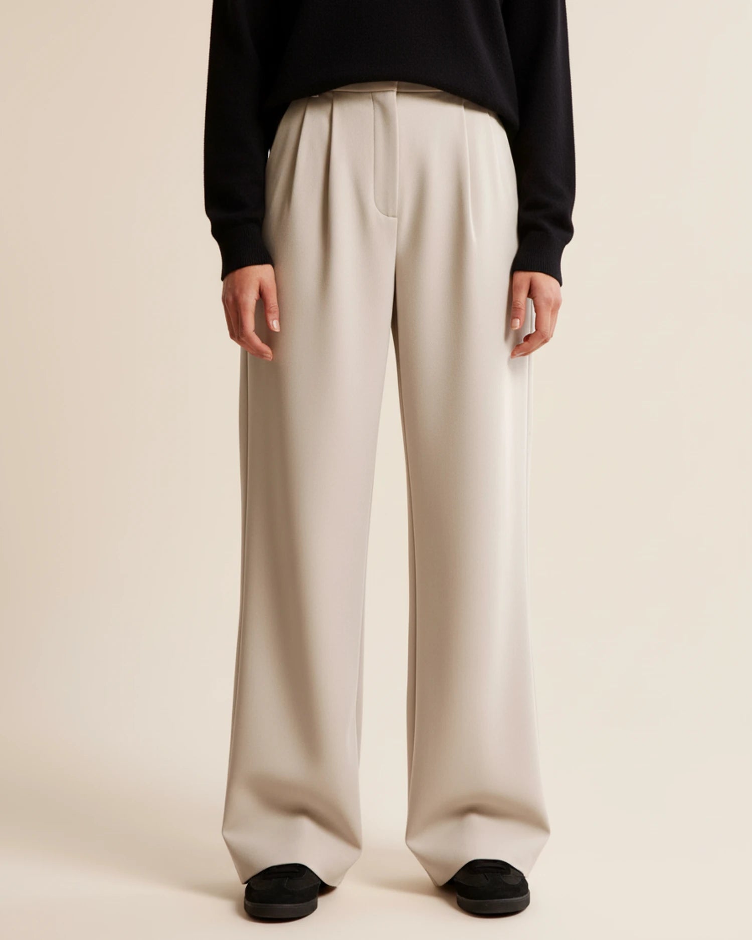 Mova | Stijlvolle Hoge Taille Pantalon - Geplooide Pijpen, Elegant