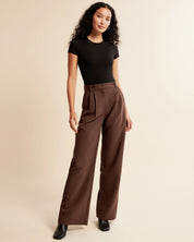 Mova | Stijlvolle Hoge Taille Pantalon - Geplooide Pijpen, Elegant