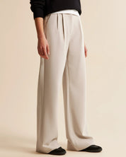 Mova | Stijlvolle Hoge Taille Pantalon - Geplooide Pijpen, Elegant