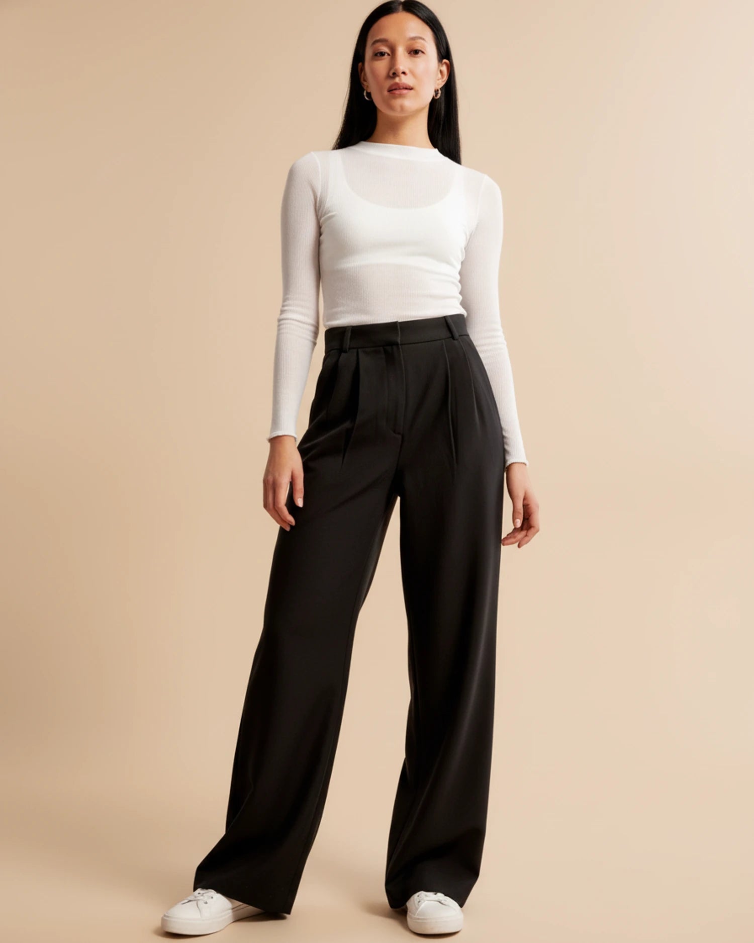 Mova | Stijlvolle Hoge Taille Pantalon - Geplooide Pijpen, Elegant
