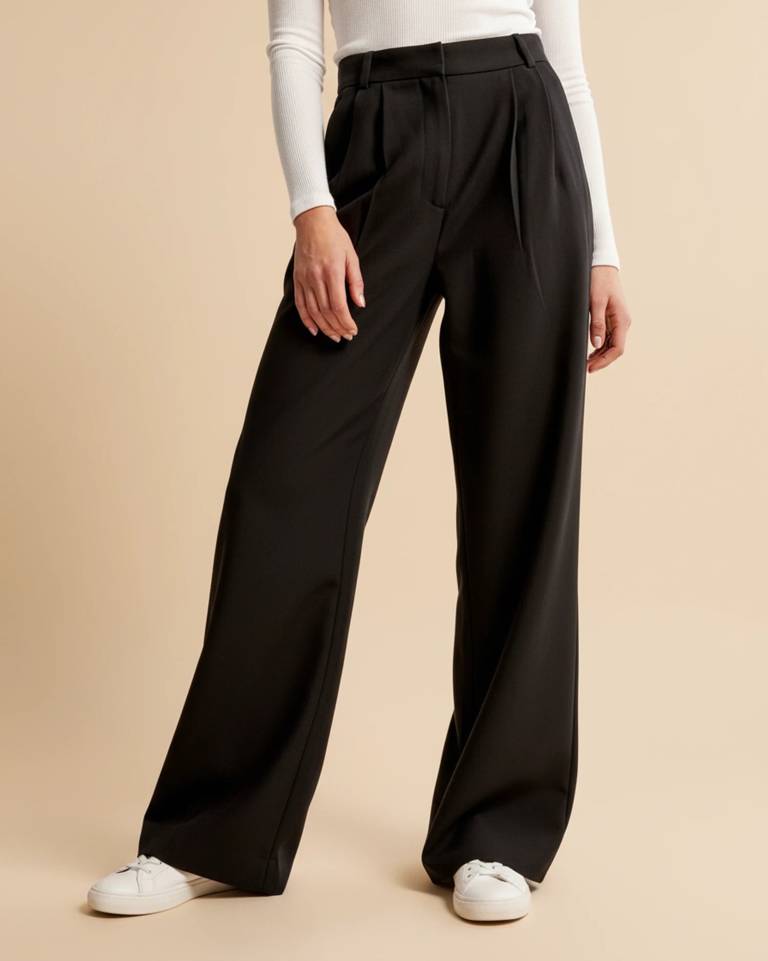 Mova | Stijlvolle Hoge Taille Pantalon - Geplooide Pijpen, Elegant