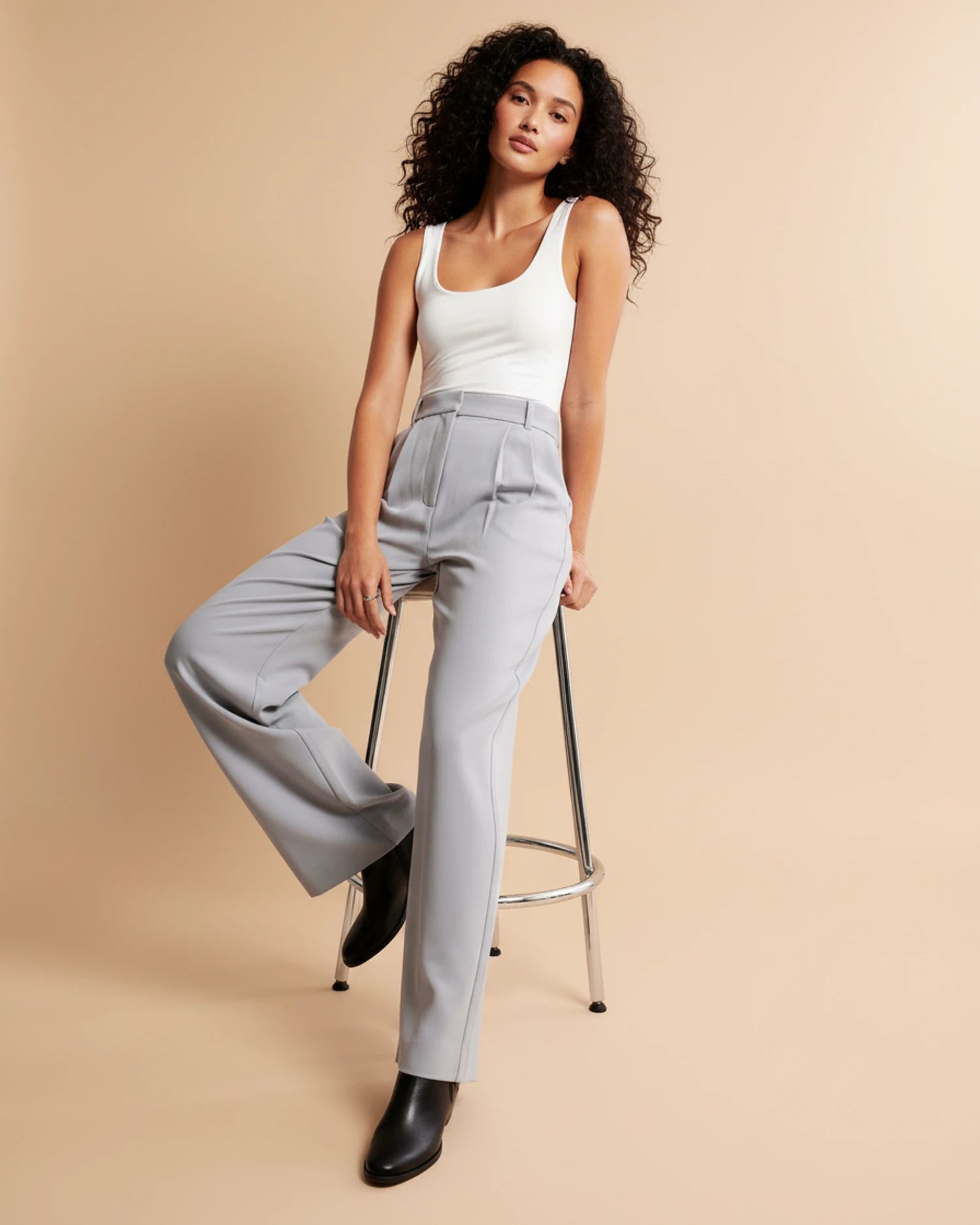 Mova | Stijlvolle Hoge Taille Pantalon - Geplooide Pijpen, Elegant