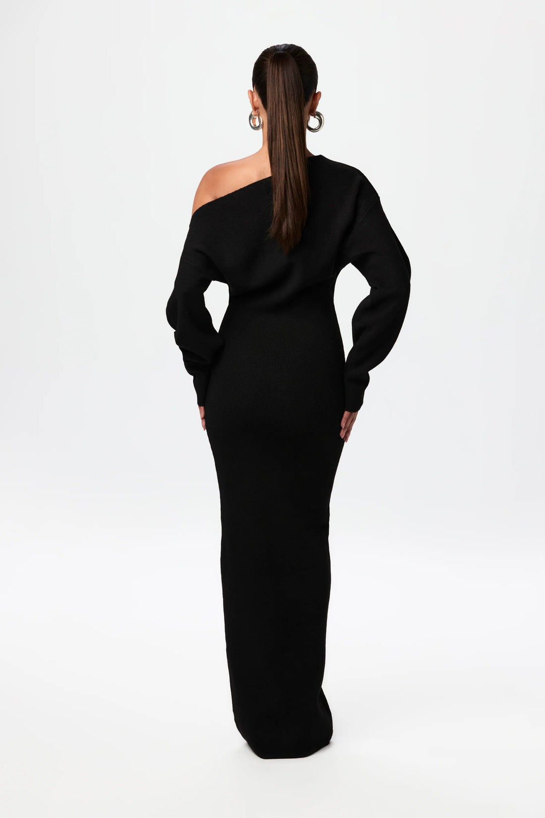Seraphina | Dames jurk met off-shoulder lange mouwen