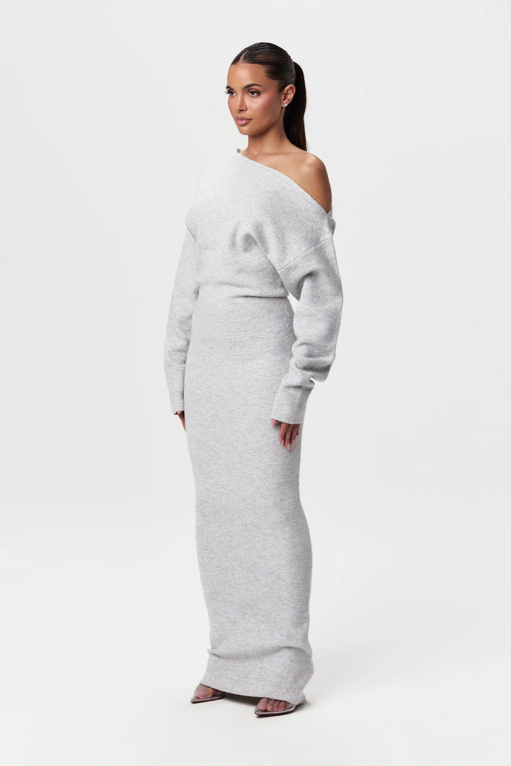 Seraphina | Dames jurk met off-shoulder lange mouwen