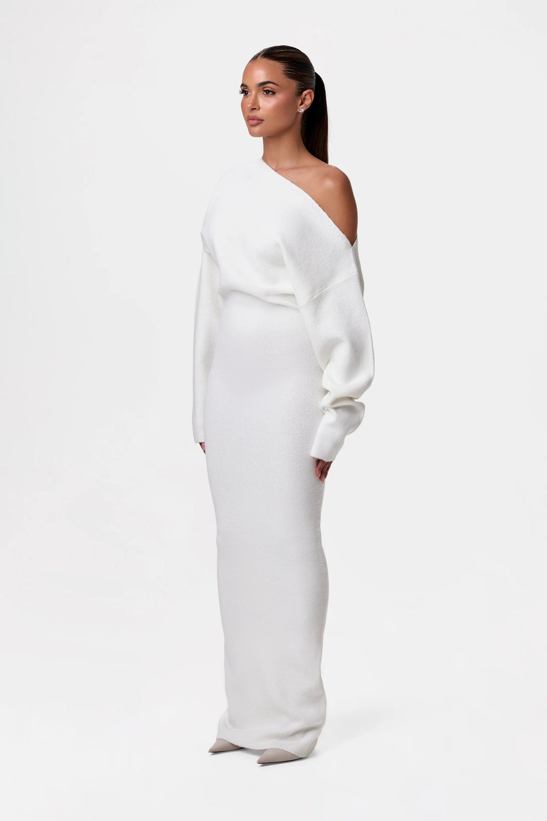 Seraphina | Dames jurk met off-shoulder lange mouwen