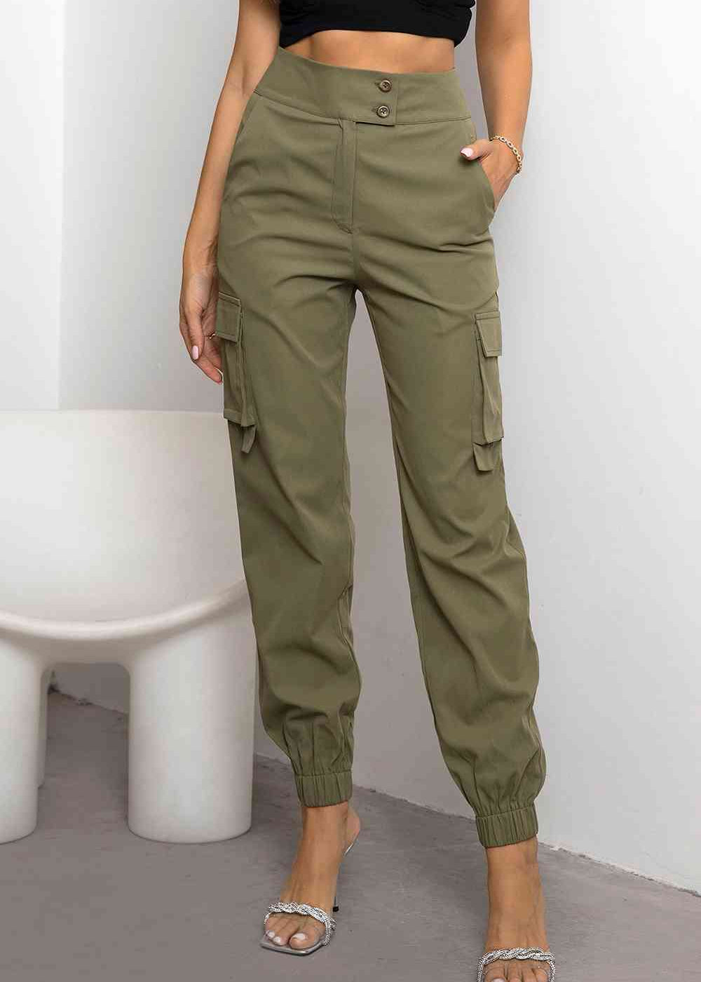Nadia | Cargo Broek Dames - Hoge Taille, Duurzaam en Comfortabel