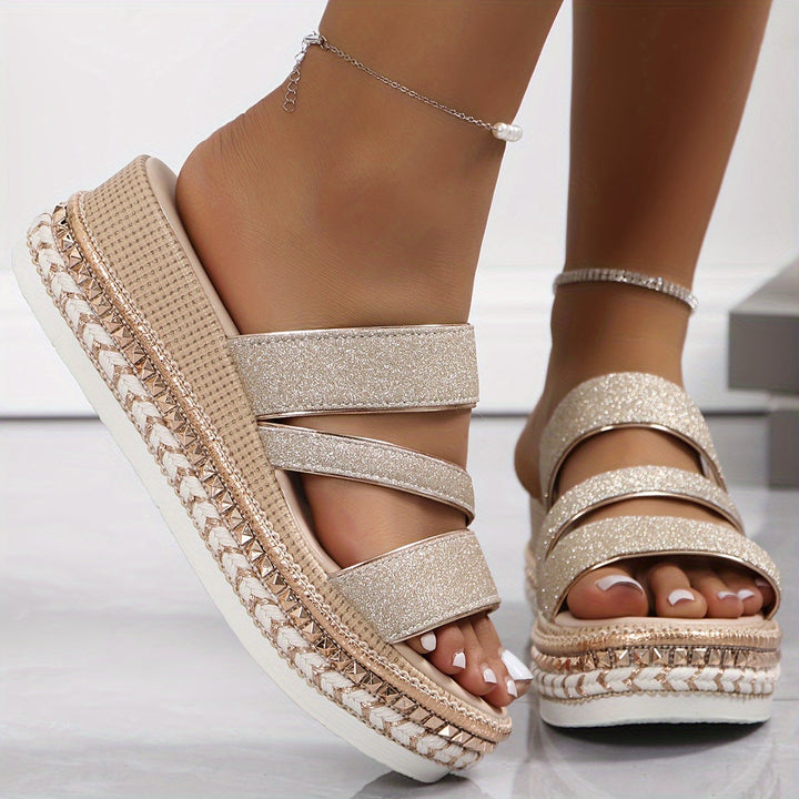 Jaylani | Dames sandalen met plateauzool bandjes