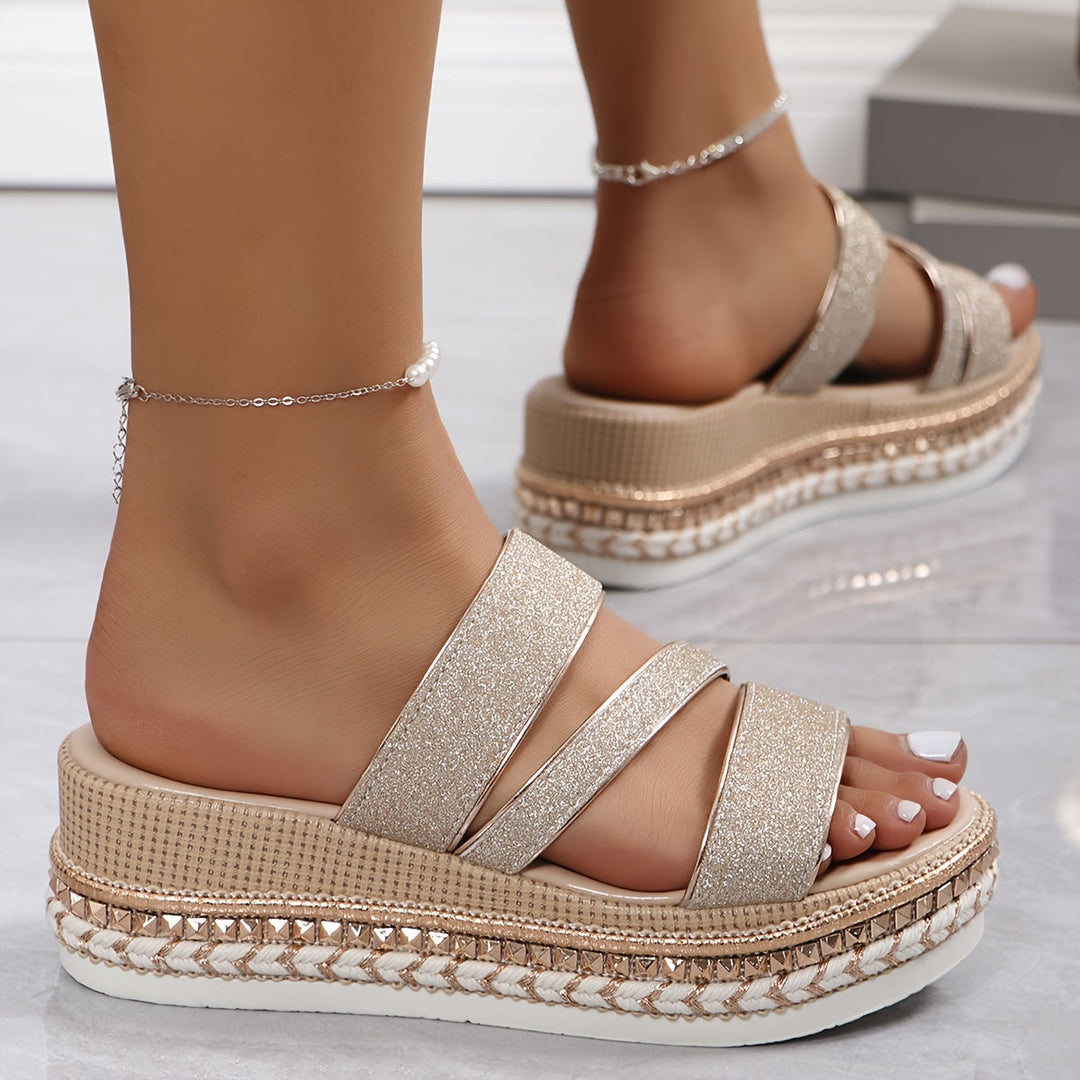 Jaylani | Dames sandalen met plateauzool bandjes