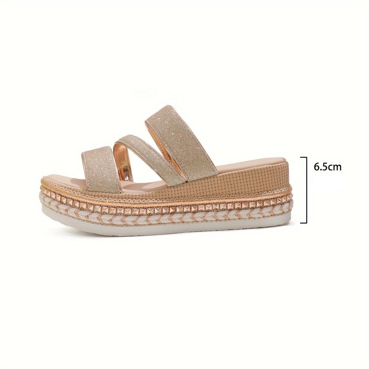 Nola | Stijlvolle Platform Sandalen - Glitter Accent, Comfortabel en Trendy Design