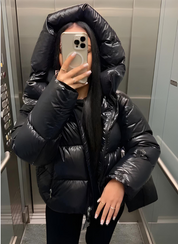 Anika | Puffer Winterjas Dames - Slim Fit, Lichtgewicht Isolatie, Glanzende Afwerking