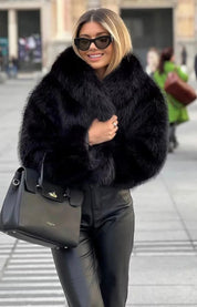 Noemi | Luxe Cropped Faux Fur Jas voor Dames - Elegant en Trendy