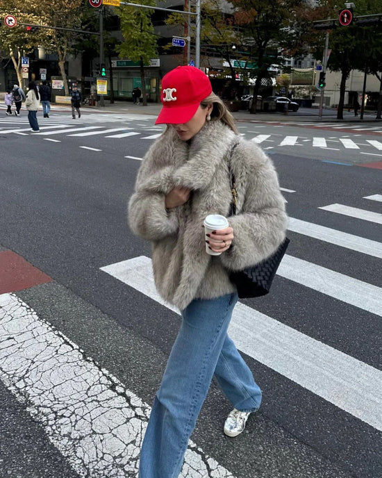 Noemi | Luxe Cropped Faux Fur Jas voor Dames - Elegant en Trendy