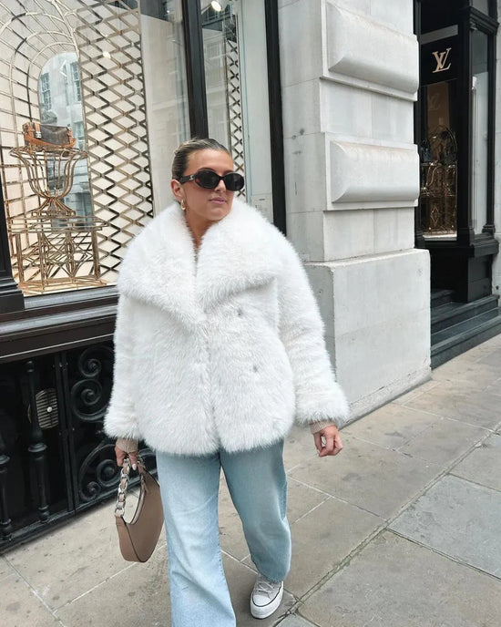 Noemi | Luxe Cropped Faux Fur Jas voor Dames - Elegant en Trendy