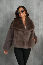 Noemi | Luxe Cropped Faux Fur Jas voor Dames - Elegant en Trendy