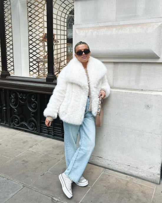 Noemi | Luxe Cropped Faux Fur Jas voor Dames - Elegant en Trendy