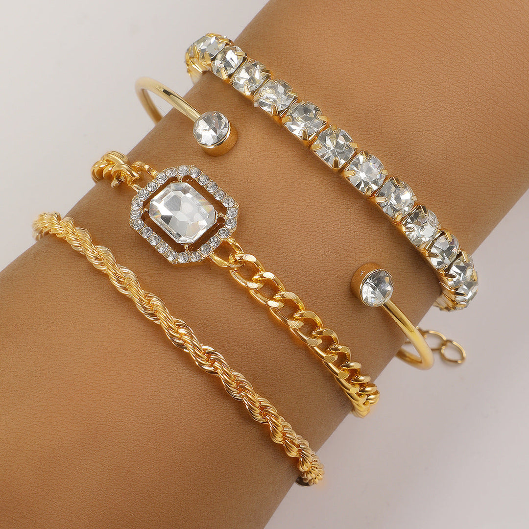 Jayla | Dames armbanden set met kralen en strass