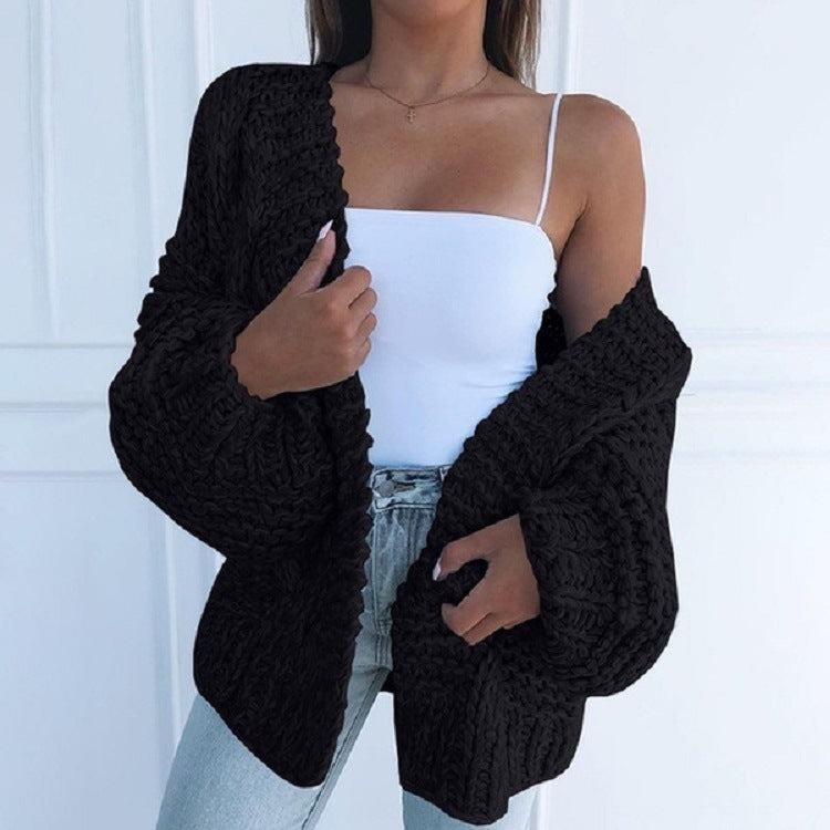 Zariyah | Dames vest met open voorkant grof breisel