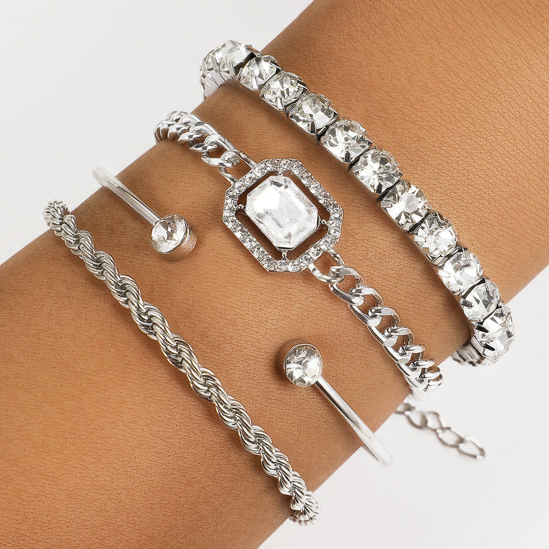 Jayla | Dames armbanden set met kralen en strass