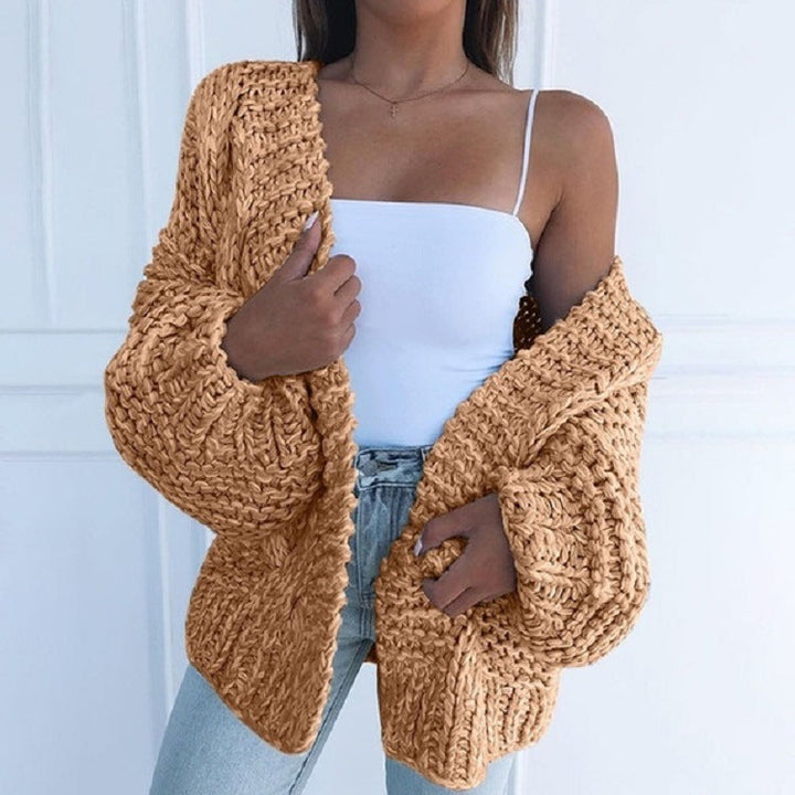 Zariyah | Dames vest met open voorkant grof breisel