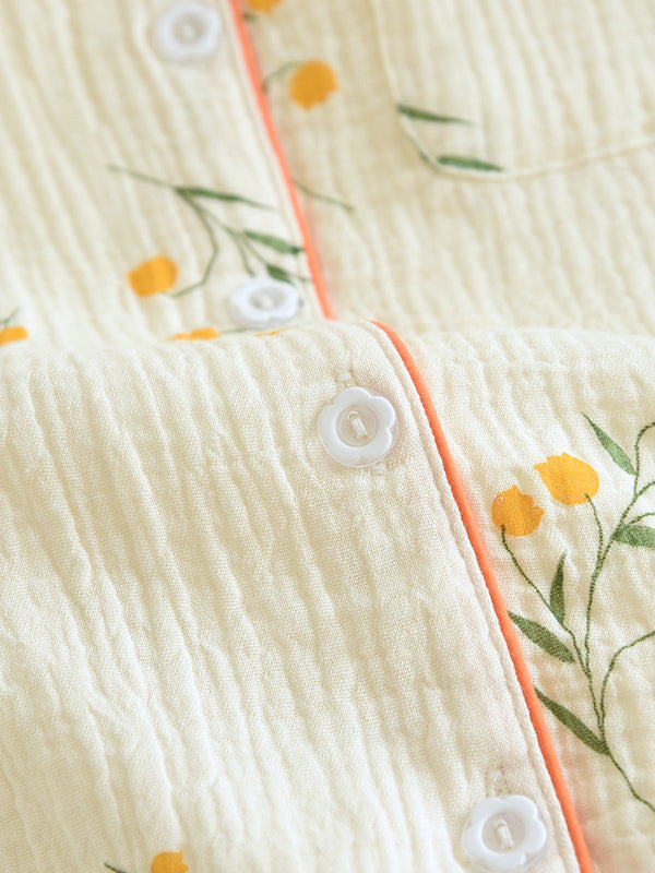Grietje | Dames pyjamaset met bloemen short