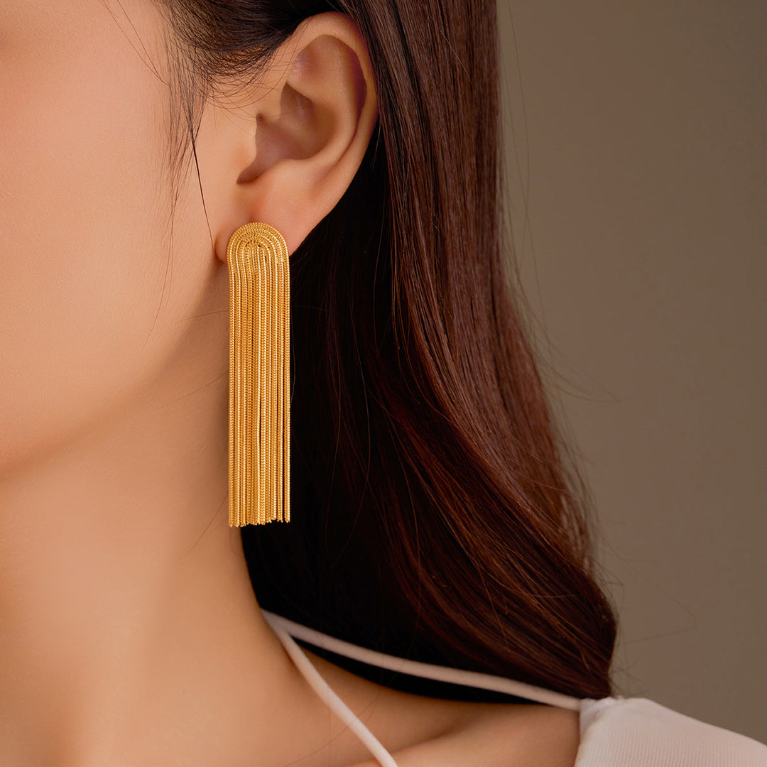 Statement String Oorbellen