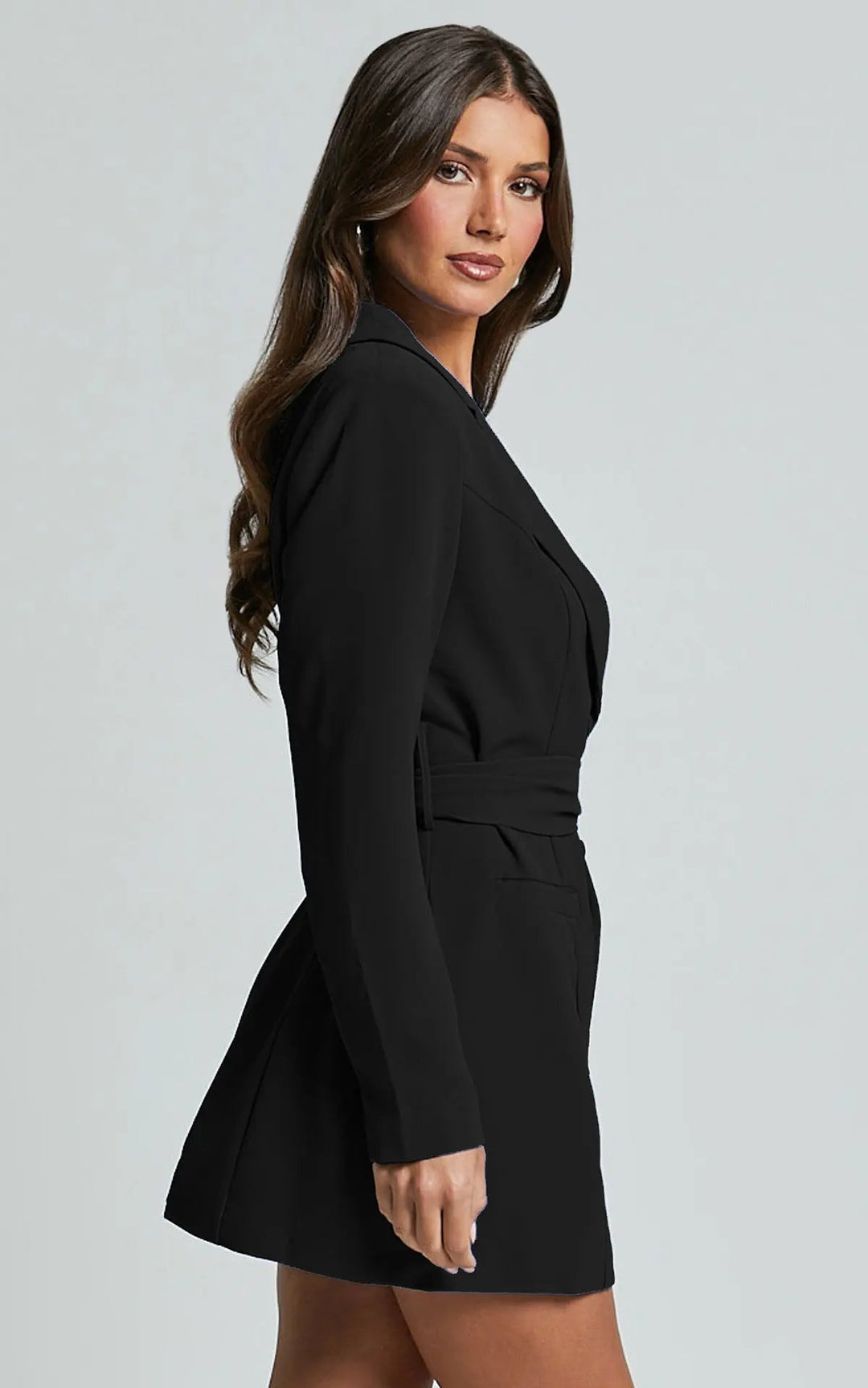 Kailani | Dames blazer jurk met riem en revers