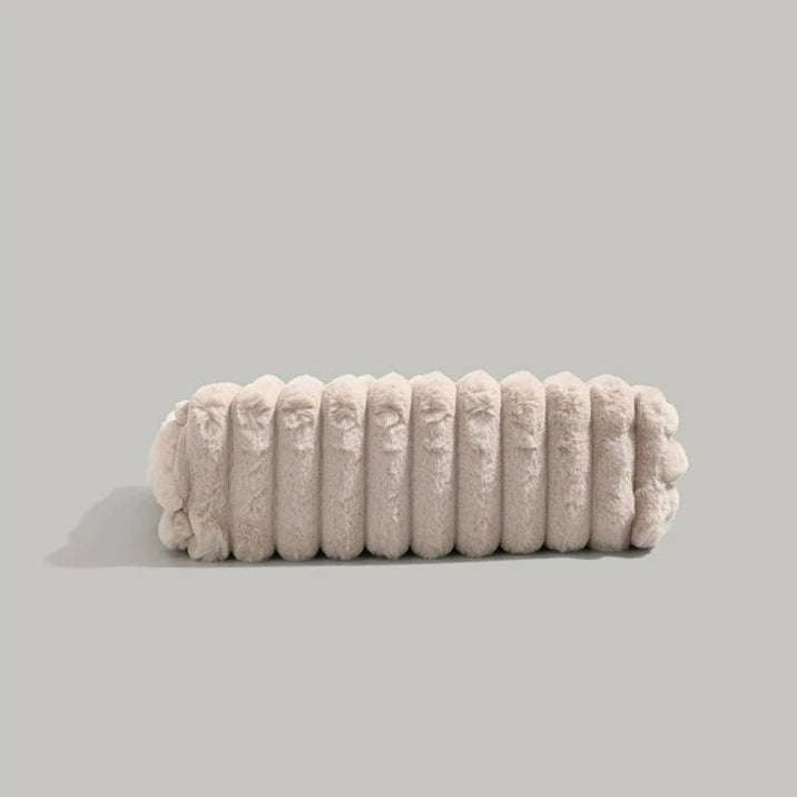 Mariana | Dames schoudertas met pluche en gevlochten handgreep