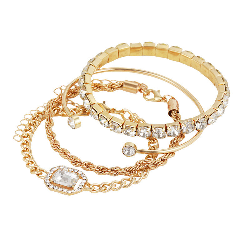Jayla | Dames armbanden set met kralen en strass