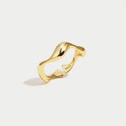 Oceaan | Dames Ring Goud - Verstelbaar, Minimalistisch, Verguld