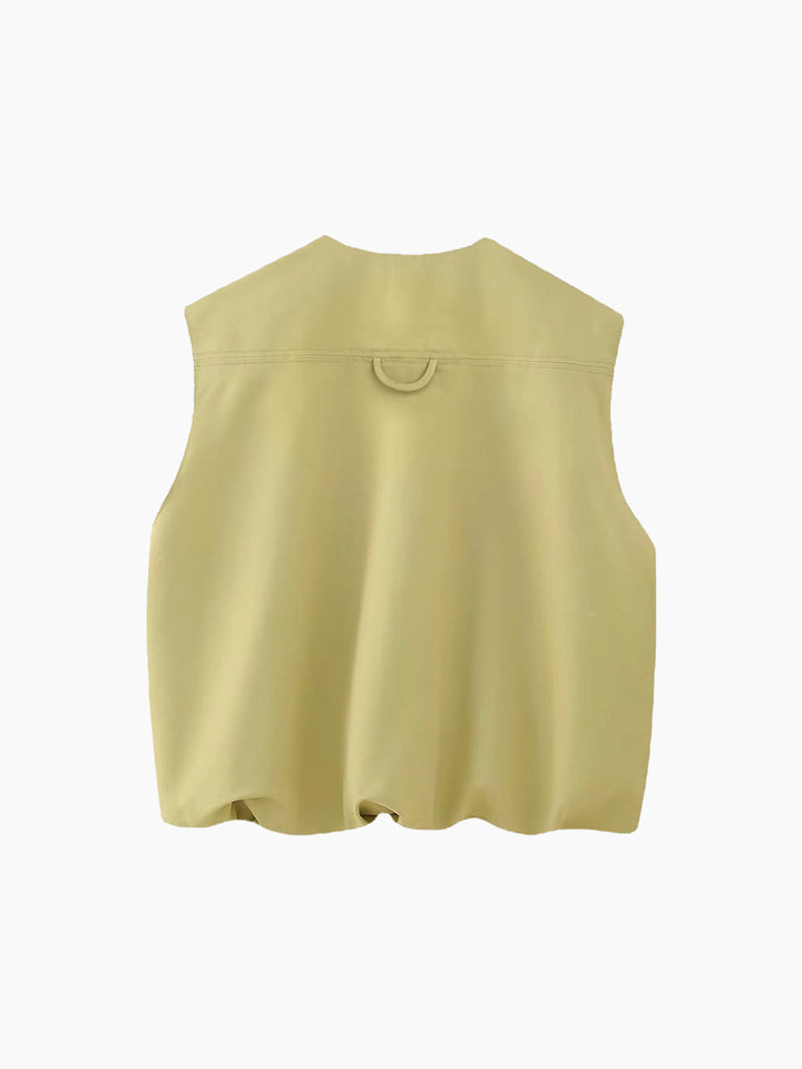 Camila | Dames vest with ritssluiting and mouwloos ontwerp