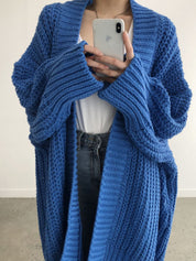 Oriana | Oversized Blauwe Gebreid Vest Dames -  Casual en Warm