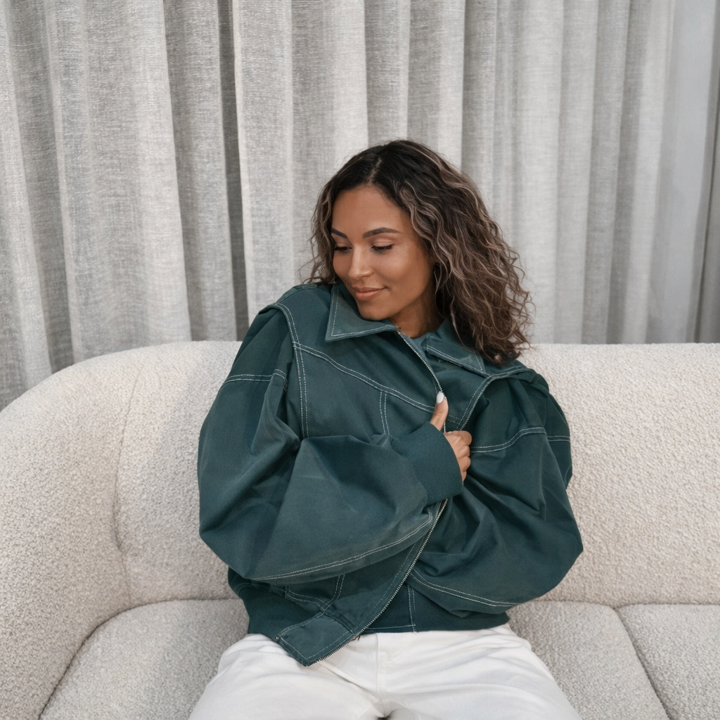 Remy | Dames jas met ritssluiting elastische boorden